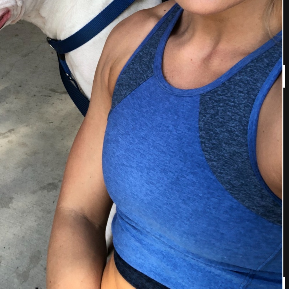 Joylab by Target Blue colorblock longline sports bra size Medium